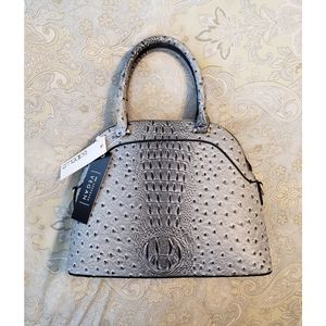Isabelle Faux Ostrich Skin Handbag